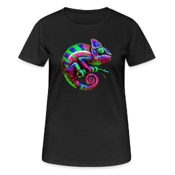 Caméléon - T-shirt respirant Femme - noir - Devant - AI Model Female 172 light (172cm)