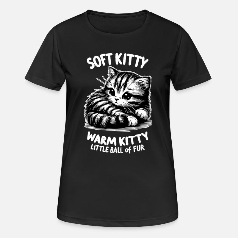 Soft Kitty (dark) - Women's Breathable T-Shirt - black
