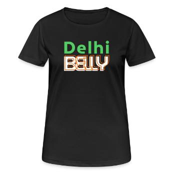 T-shirt Logo néon Delhi Belly - T-shirt respirant Femme - noir - Devant - AI Model Female 172 light (172cm)