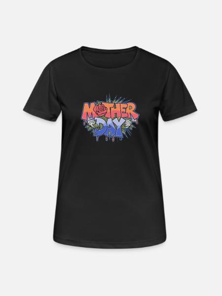 Graffiti Mother Day - Women's Breathable T-Shirt - black