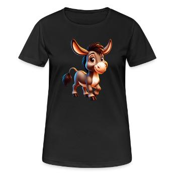 Donkey Mule - Women's Breathable T-Shirt - black - Front - AI Model Female 172 light (172cm)