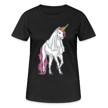 Licorne Voile de mariée Mariage - T-shirt respirant Femme - noir - Devant - AI Model Female 172 light (172cm)