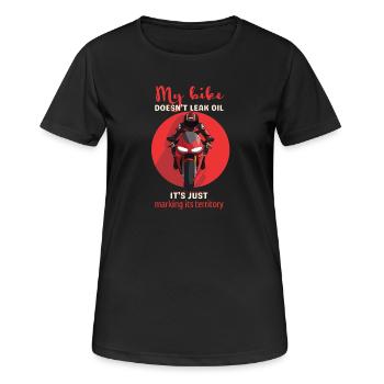 My Bike Territory Humor - Women's Breathable T-Shirt - black - Front - AI Model Female 172 light (172cm)