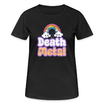 Death Metal - Frauen T-Shirt atmungsaktiv - Schwarz - Vorne - AI Model Female 172 light (172cm)