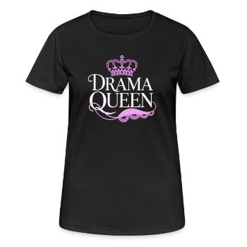 Drama Queen Königin Prinzessin Selbstwert Frauen - Frauen T-Shirt atmungsaktiv - Schwarz - Vorne - AI Model Female 172 light (172cm)
