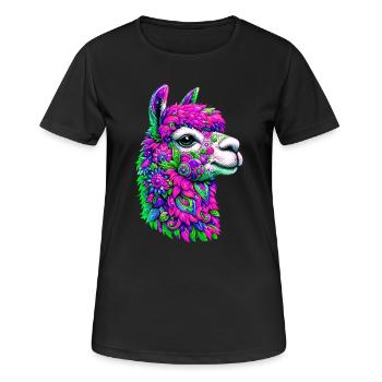 Alpaca - Women's Breathable T-Shirt - black - Front - AI Model Female 172 light (172cm)