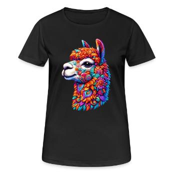 Alpaca - Women's Breathable T-Shirt - black - Front - AI Model Female 172 light (172cm)