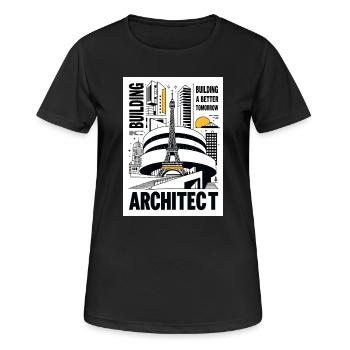 Architect - T-shirt respirant Femme - noir - Devant - AI Model Female 172 light (172cm)