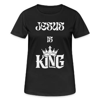 Jésus est roi Conception de personnage étroit - T-shirt respirant Femme - noir - Devant - AI Model Female 172 light (172cm)