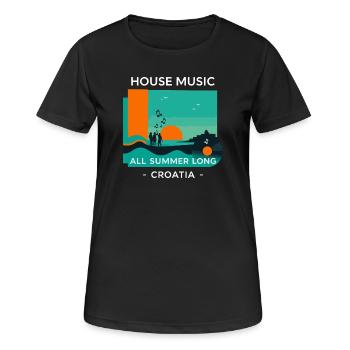 Croatie House Music - T-shirt respirant Femme - noir - Devant - AI Model Female 172 light (172cm)