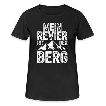 My territory is the mountain - Women's Breathable T-Shirt - black - Front - AI Model Female 172 light (172cm)