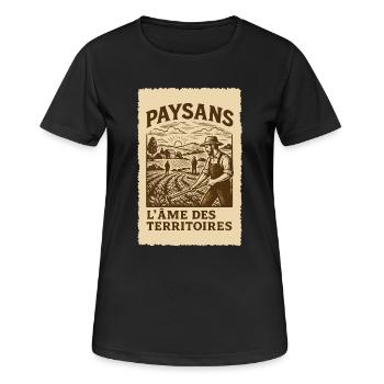 Farmers, the soul of the territories - Women's Breathable T-Shirt - black - Front - AI Model Female 172 light (172cm)