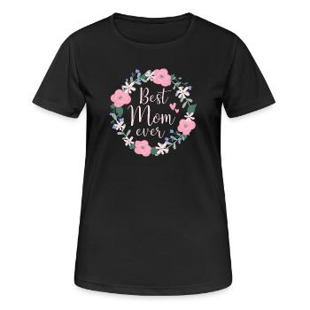 Meilleure maman de tous les temps - rose - T-shirt respirant Femme - noir - Devant - AI Model Female 172 light (172cm)