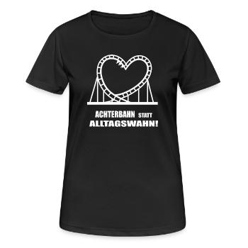 Roller coaster instead of everyday mania - Women's Breathable T-Shirt - black - Front - AI Model Female 172 light (172cm)
