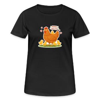 Super Mama Poule - T-shirt respirant Femme - noir - Devant - AI Model Female 172 light (172cm)