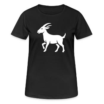 Bouc - T-shirt respirant Femme - noir - Devant - AI Model Female 172 light (172cm)
