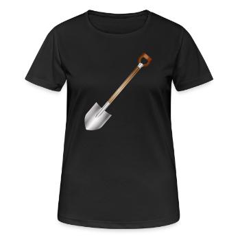 Bêche classique – motif d’outils de jardin et de construction - T-shirt respirant Femme - noir - Devant - AI Model Female 172 light (172cm)