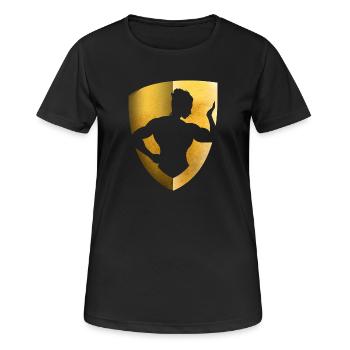 LOGO WOMAN FITNESS - Women's Breathable T-Shirt - black - Front - AI Model Female 172 light (172cm)