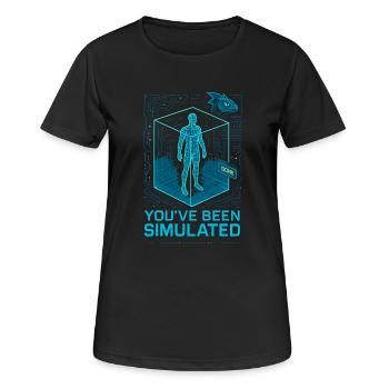 Simulé par le Basilic - T-shirt respirant Femme - noir - Devant - AI Model Female 172 light (172cm)