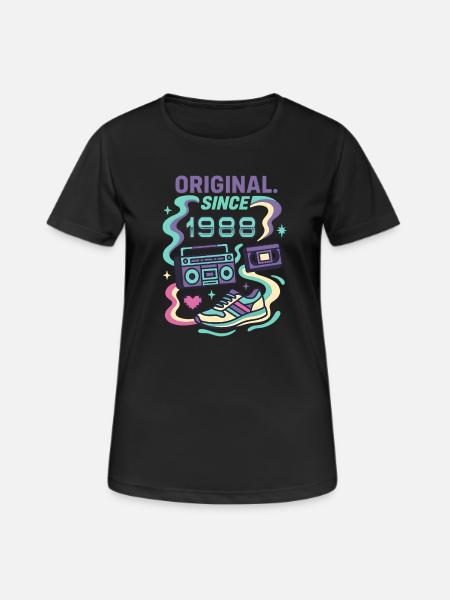 Original depuis 1988. Année de naissance 1988 - T-shirt respirant Femme - noir