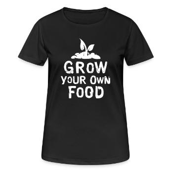 Jardinier et amour des plantes - cultivez votre propre nourriture - T-shirt respirant Femme - noir - Devant - AI Model Female 172 light (172cm)