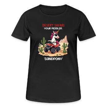 Desert Unicorn - Women's Breathable T-Shirt - black - Front - AI Model Female 172 light (172cm)