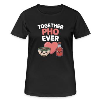 Together Pho Ever Vietnam Reise Nudelsuppe Pho - Frauen T-Shirt atmungsaktiv - Schwarz - Vorne - AI Model Female 172 light (172cm)