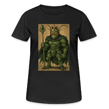 Crypto Grenouille - T-shirt respirant Femme - noir - Devant - AI Model Female 172 light (172cm)