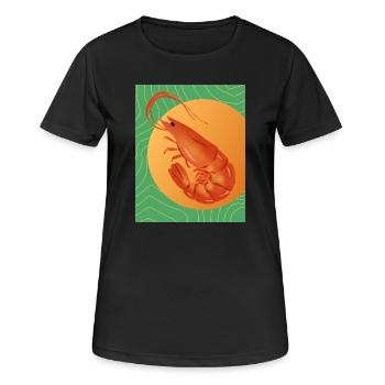 Maximalist Shrimp - Frauen T-Shirt atmungsaktiv - Schwarz - Vorne - AI Model Female 172 light (172cm)