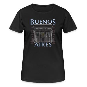 Buenos Aires, Argentina, Drawing Art Museum - Women's Breathable T-Shirt - black - Front - AI Model Female 172 light (172cm)
