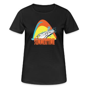 Baleine à bosse - T-shirt respirant Femme - noir - Devant - AI Model Female 172 light (172cm)