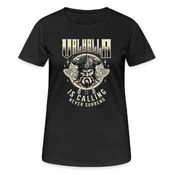 Valhalla is Calling - Women's Breathable T-Shirt - black - Front - AI Model Female 172 light (172cm)