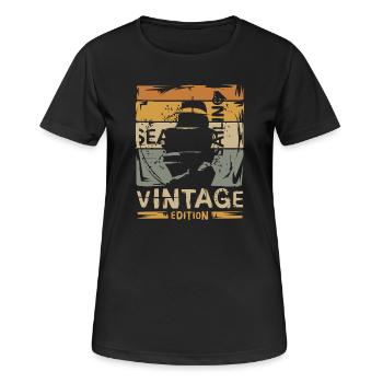 Sailing Vintage Edition – Retro Segeln Design - Women's Breathable T-Shirt - black - Front - AI Model Female 172 light (172cm)