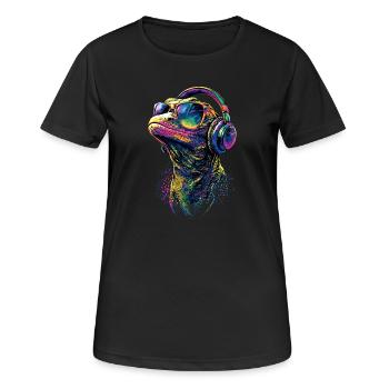 Monitor lizard, reptile, Komodo dragon, banded monitor lizard, lizard - Women's Breathable T-Shirt - black - Front - AI Model Female 172 light (172cm)