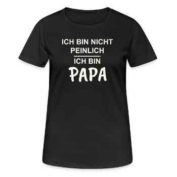 Papa Teenager ich bin nicht peinlich ich bin Papa - Frauen T-Shirt atmungsaktiv - Schwarz - Vorne - AI Model Female 172 light (172cm)