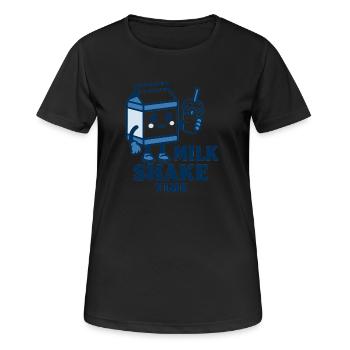 Milk Shake - Frauen T-Shirt atmungsaktiv - Schwarz - Vorne - AI Model Female 172 light (172cm)