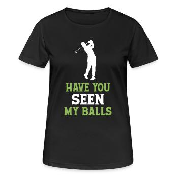 Golf - Avez-vous vu mes balles - T-shirt respirant Femme - noir - Devant - AI Model Female 172 light (172cm)
