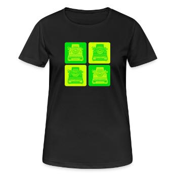 Conception de machine à écrire - T-shirt respirant Femme - noir - Devant - AI Model Female 172 light (172cm)