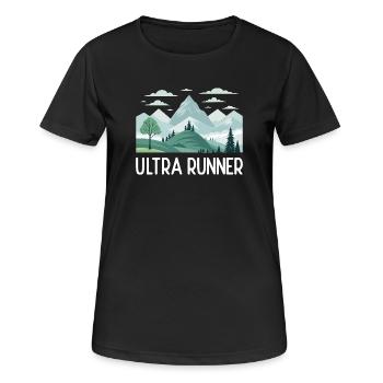 Ultra coureur - T-shirt respirant Femme - noir - Devant - AI Model Female 172 light (172cm)