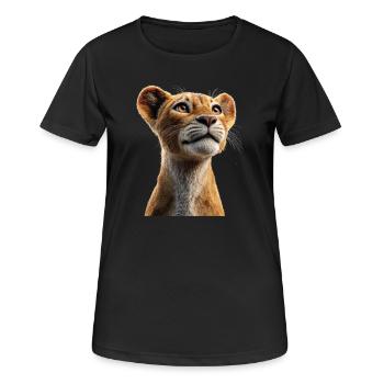 Lionne Lionne Maman Lionne Lionnes Maman Lions sauvages - T-shirt respirant Femme - noir - Devant - AI Model Female 172 light (172cm)