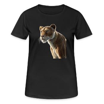 Lionne Lionne Maman Lionne Lionnes Maman Lions sauvages - T-shirt respirant Femme - noir - Devant - AI Model Female 172 light (172cm)