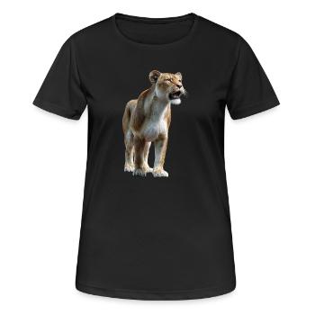 Lionne Lionne Maman Lionne Lionnes Maman Lions sauvages - T-shirt respirant Femme - noir - Devant - AI Model Female 172 light (172cm)