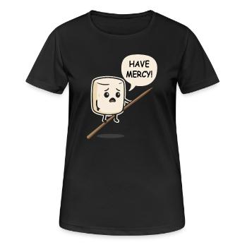 Sweet Marshmallow dit - Ayez pitié ! - T-shirt respirant Femme - noir - Devant - AI Model Female 172 light (172cm)