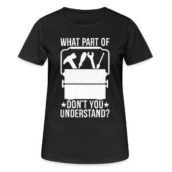 quelle partie de ne comprenez-vous pas - T-shirt respirant Femme - noir - Devant - AI Model Female 172 light (172cm)