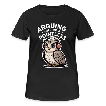 Discuter avec moi est inutile - T-shirt respirant Femme - noir - Devant - AI Model Female 172 light (172cm)