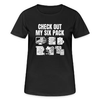 Découvrez mon pack de six - T-shirt respirant Femme - noir - Devant - AI Model Female 172 light (172cm)