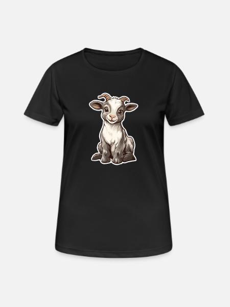 Ziege - Dame T-shirt svedtransporterende - sort