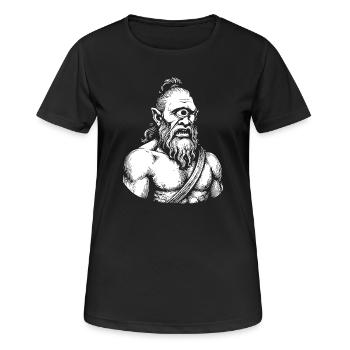 Mythical Cyclops Warrior Illustration - Women's Breathable T-Shirt - black - Front - AI Model Female 172 light (172cm)
