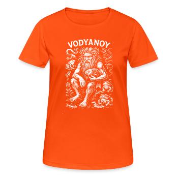 Vodyanoy - Slavic Mythical creature - Women's Breathable T-Shirt - neon orange - Front - AI Model Female 172 dark (172cm)