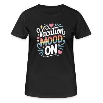 Ambiance de vacances sur le festival d’été Travel Club vacances - T-shirt respirant Femme - noir - Devant - AI Model Female 172 light (172cm)